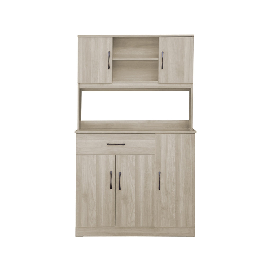 Ponio Series A Kitchen Cabinet with Drawers and Top Cabinet in 4 Colours
