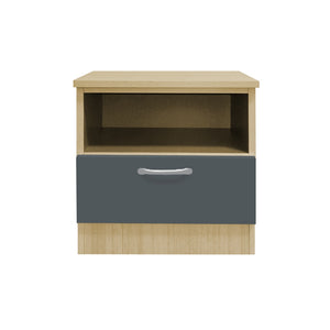 Cocon Premium Bedside Table 1-Drawer Full Laminated Back Panel in 6 Colours