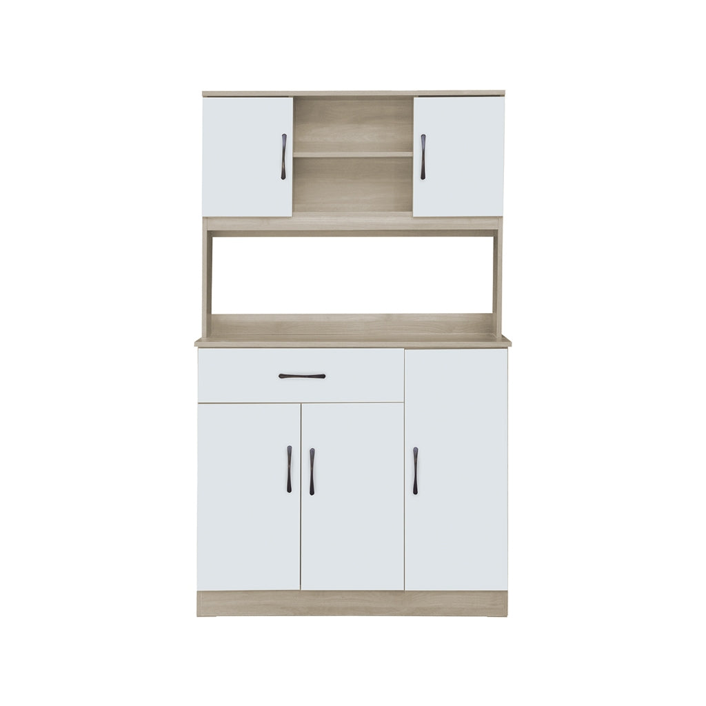 Ponio Series A Kitchen Cabinet with Drawers and Top Cabinet in 4 Colours