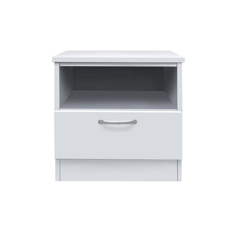 Image of Cocon Premium Bedside Table 1-Drawer Full Laminated Back Panel in 6 Colours