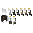 Ritch Dressing Table With Mirror In Walnut And White Wash