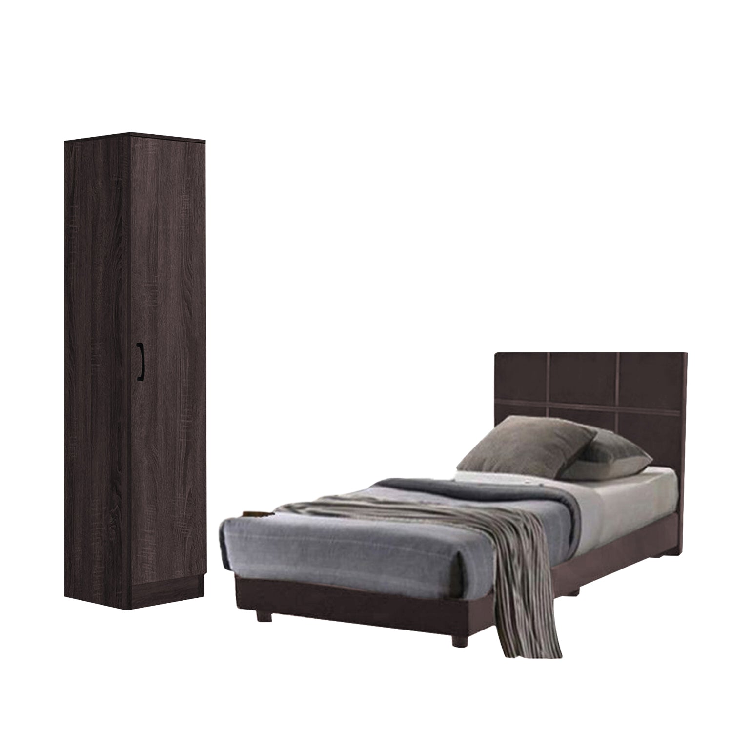 Toluca Bedroom Set Series 10 Includes Wardrobe/Bed Frame/Mattress In Single And Super Single Size.Free Installation