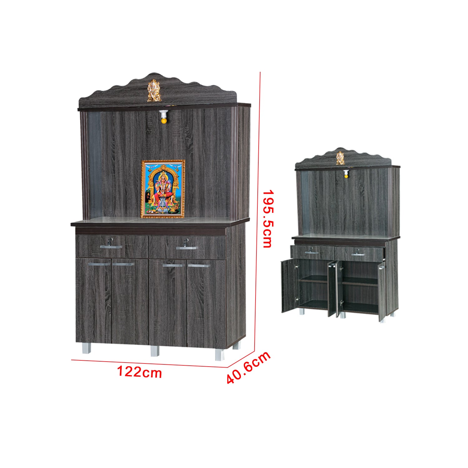 Hindu Altar Table Cabinet Offering Altar Shrine - Model A11