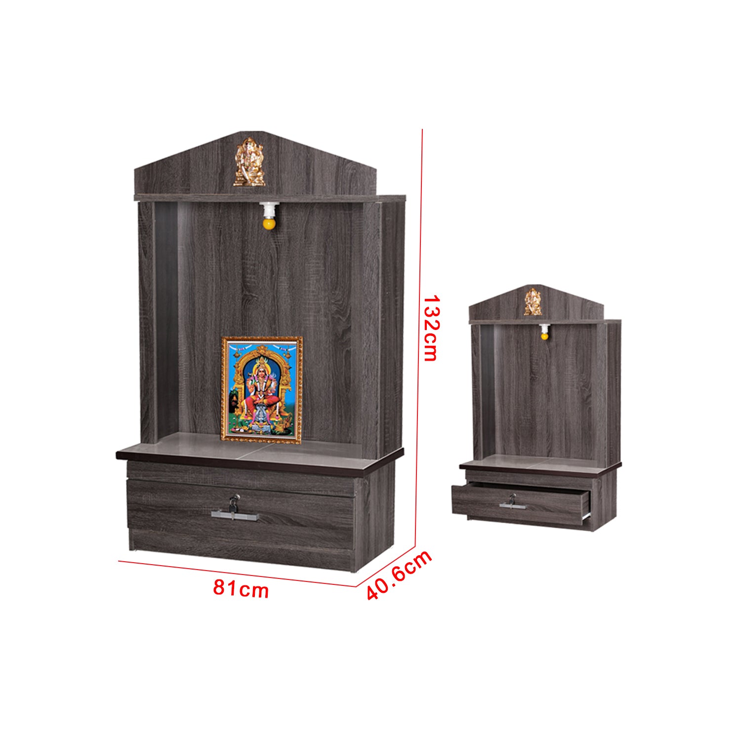 Hindu Altar Table Cabinet Offering Altar Shrine - Model A12