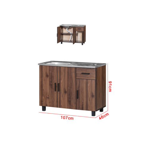 Image of Bally Model A13 Kitchen Cabinet with Sink. Fully Assembled.