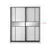 Kenzo Series 28 5ft Sliding Glass And Mirror Door Wardrobe