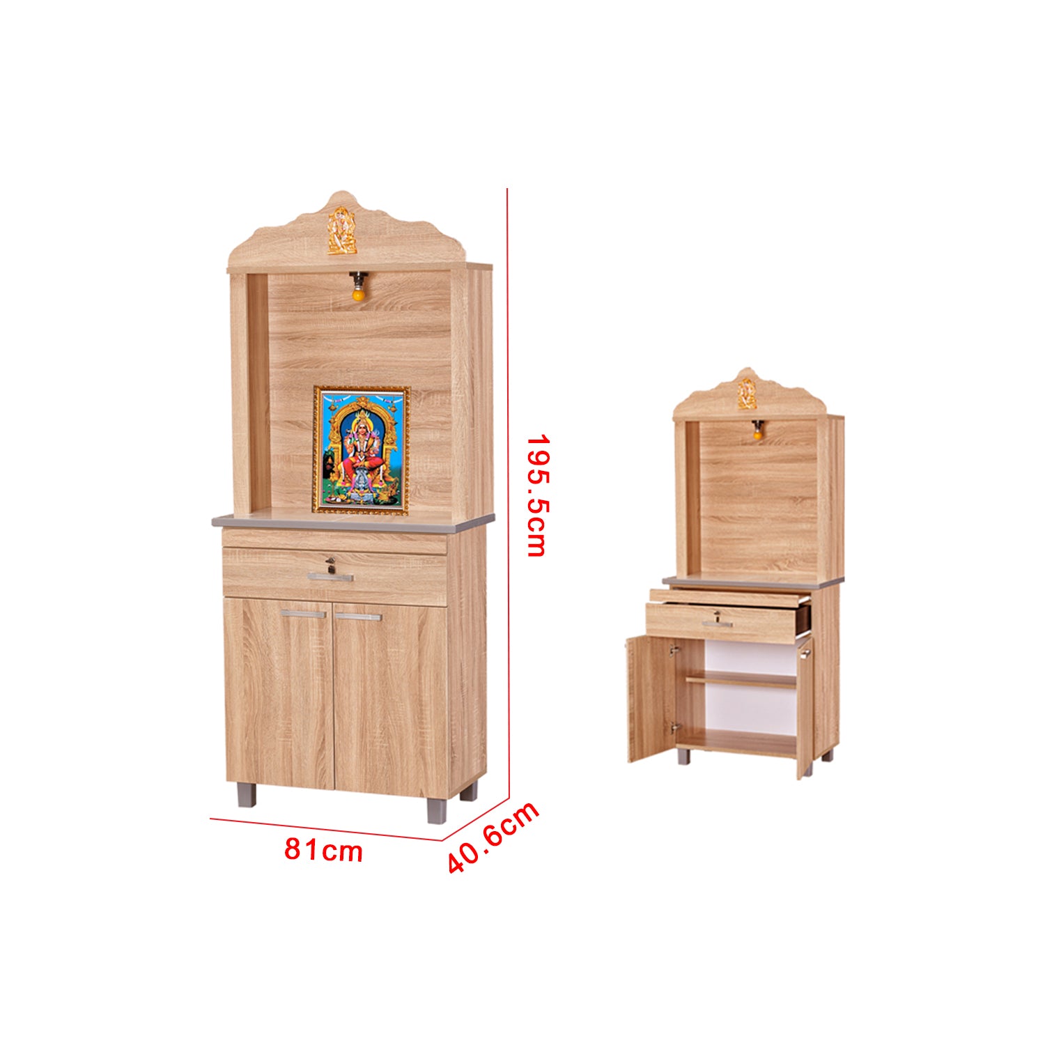 Hindu Altar Table Cabinet Offering Altar Shrine - Model A14