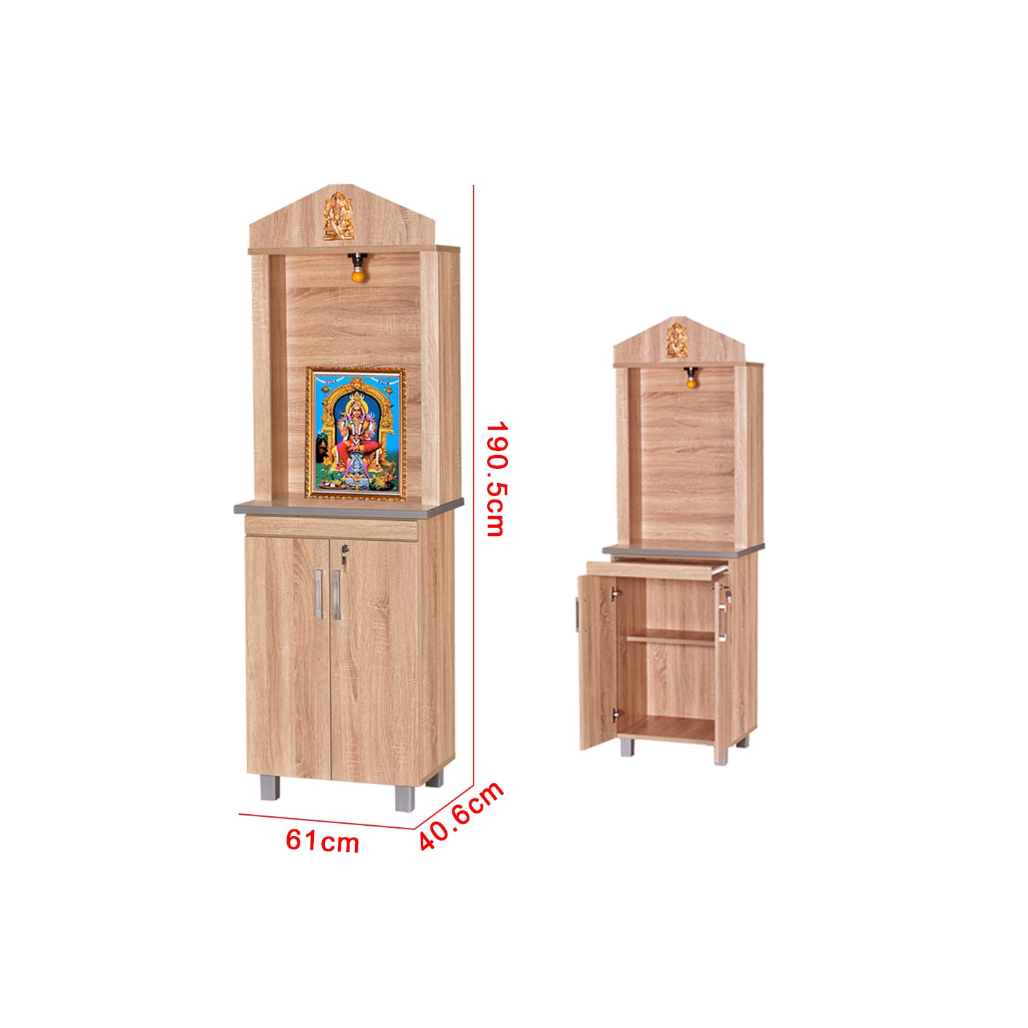 Hindu Altar Table Cabinet Offering Altar Shrine - Model A15