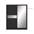 Kenzo Series 31 5ft Sliding Glass And Mirror Door Wardrobe