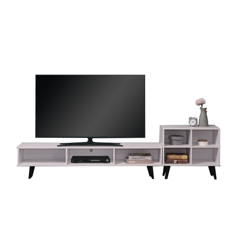 Image of Duisburg Series 1 Wood TV Console Cabinet In White Colour