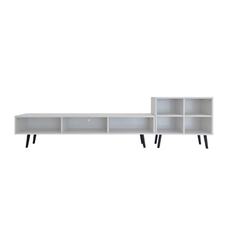 Image of Duisburg Series 1 Wood TV Console Cabinet In White Colour