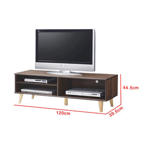 Duisburg Series 2 Wood TV Console Cabinet In Walnut Colour