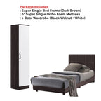 Toluca Bedroom Set Series 10 Includes Wardrobe/Bed Frame/Mattress In Single And Super Single Size.Free Installation