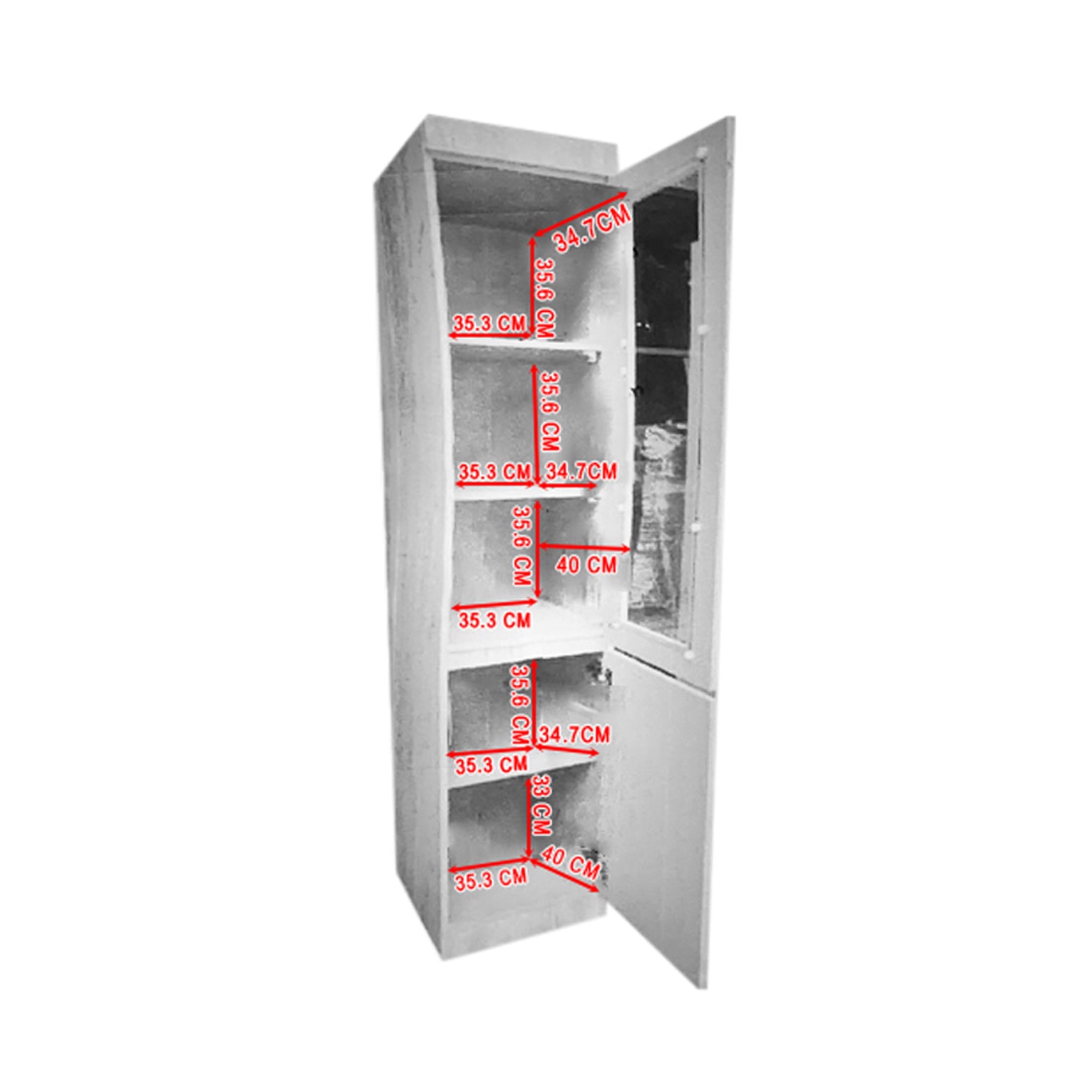 Athena 1 Bookshelf With Glass Doors in 3 Colours