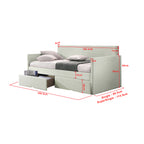 Korro Series Model A Daybed with Drawers - Pet-Friendly Option with Mattress - 56 Colours