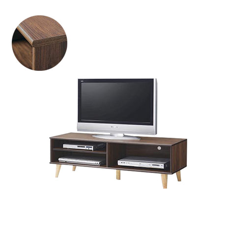 Image of Duisburg Series 2 Wood TV Console Cabinet In Walnut Colour