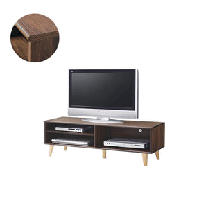 Duisburg Series 2 Wood TV Console Cabinet In Walnut Colour