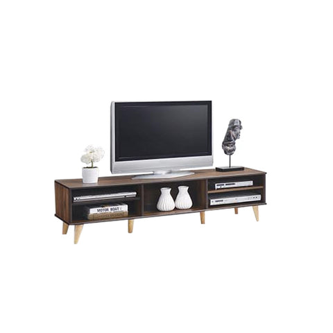 Image of Duisburg Series 3 Wood TV Console Cabinet In Walnut Colour