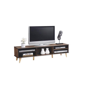 Duisburg Series 3 Wood TV Console Cabinet In Walnut Colour