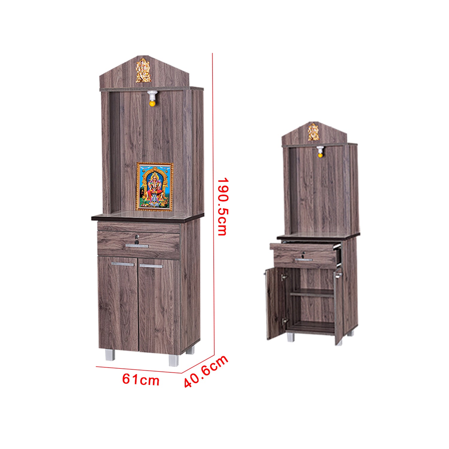 Hindu Altar Table Cabinet Offering Altar Shrine - Model A4