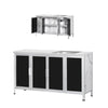 Bally Model A4 Aluminum Kitchen Cabinet with Sink. Fully Assembled.