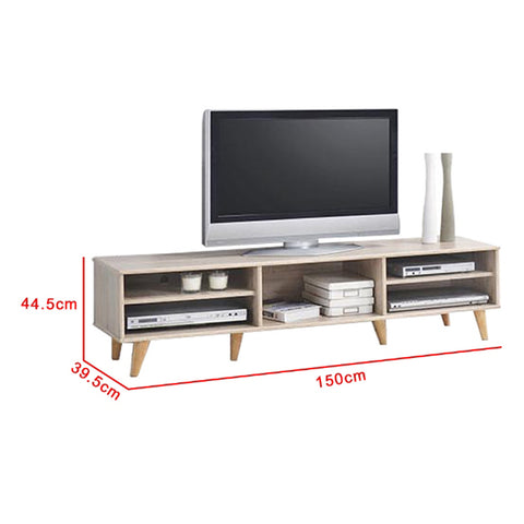 Image of Duisburg Series 5 Wood TV Console Cabinet In Natural Colour