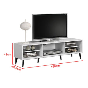 Duisburg Series 6 Wood TV Console Cabinet In White Colour