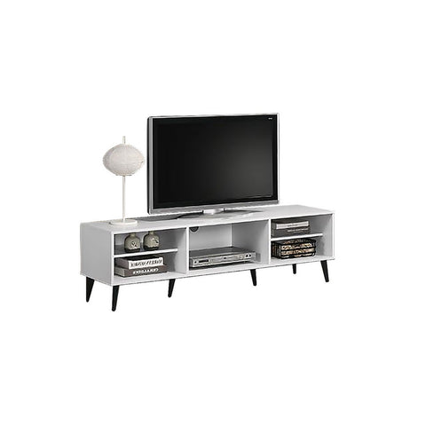 Image of Duisburg Series 6 Wood TV Console Cabinet In White Colour