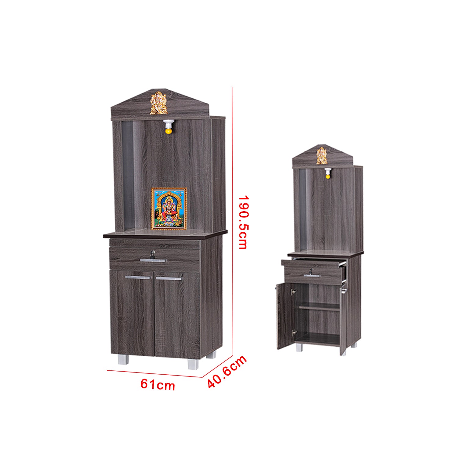 Hindu Altar Table Cabinet Offering Altar Shrine - Model A9