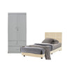 Toluca Bedroom Set Series 1 Includes Wardrobe/Bed Frame/Mattress In Single And Super Single Size.Free Installation