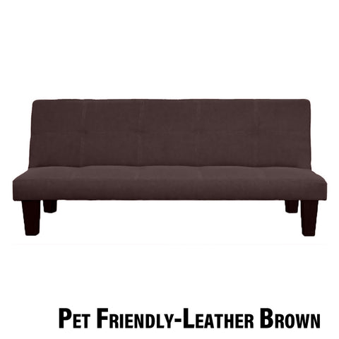 Image of Sofia 6 Feet Leather Sofa Bed In 4 Colours