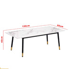 Keana Series 1 Premium Coffee Center Table Steel Metal Leg + Marble Ceramic Top