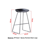 Hendrix Series 1 High Island Chair Bar Stool Chair Steel Legs