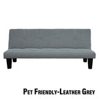 Sofia 6 Feet Leather Sofa Bed In 4 Colours