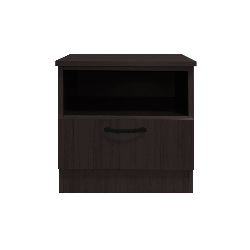 Bary Premium Bedside Table 1-Drawer Full Laminated Back Panel in 6 Colours
