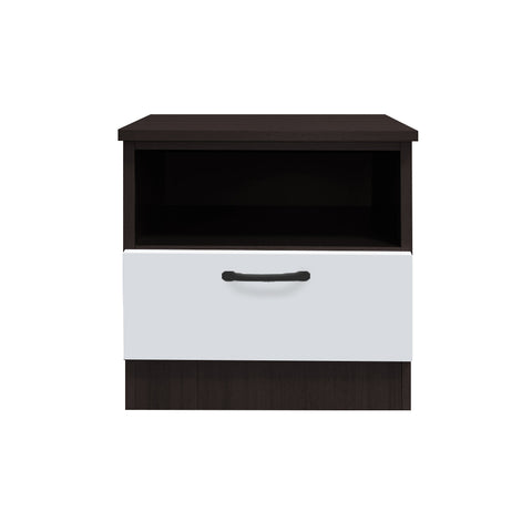 Image of Bary Premium Bedside Table 1-Drawer Full Laminated Back Panel in 6 Colours