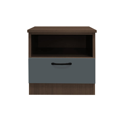 Image of Bary Premium Bedside Table 1-Drawer Full Laminated Back Panel in 6 Colours