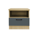 Bary Premium Bedside Table 1-Drawer Full Laminated Back Panel in 6 Colours