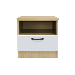 Bary Premium Bedside Table 1-Drawer Full Laminated Back Panel in 6 Colours