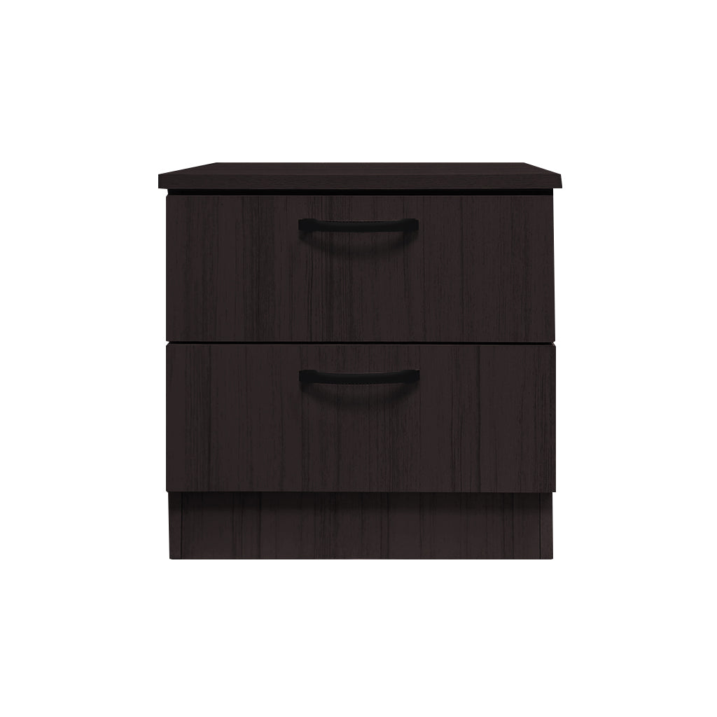 Cocon Premium Bedside Table 2-Drawer Full Laminated Back Panel in 6 Colours