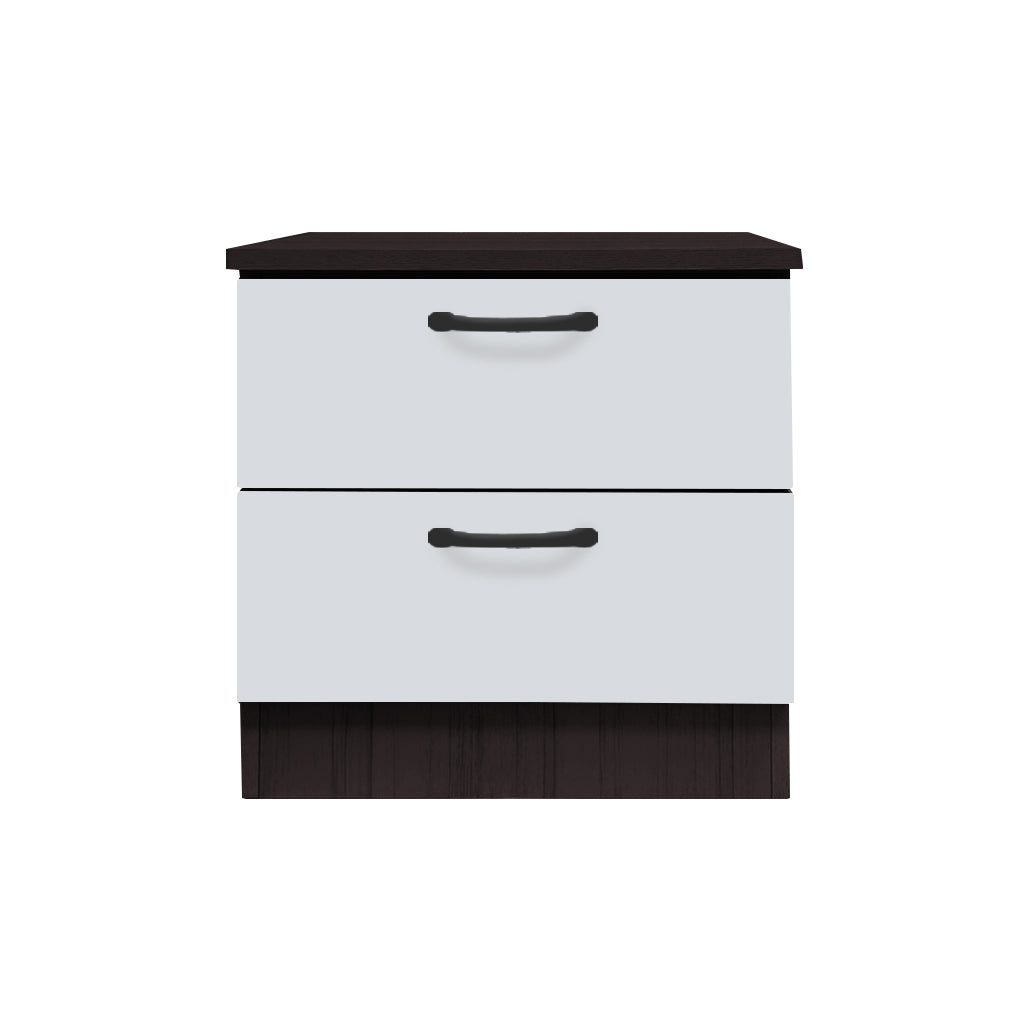 Cocon Premium Bedside Table 2-Drawer Full Laminated Back Panel in 6 Colours