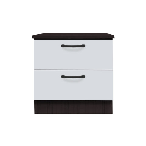 Image of Cocon Premium Bedside Table 2-Drawer Full Laminated Back Panel in 6 Colours