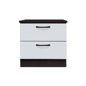 Cocon Premium Bedside Table 2-Drawer Full Laminated Back Panel in 6 Colours