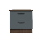 Cocon Premium Bedside Table 2-Drawer Full Laminated Back Panel in 6 Colours