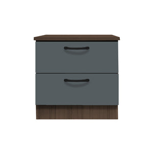 Cocon Premium Bedside Table 2-Drawer Full Laminated Back Panel in 6 Colours