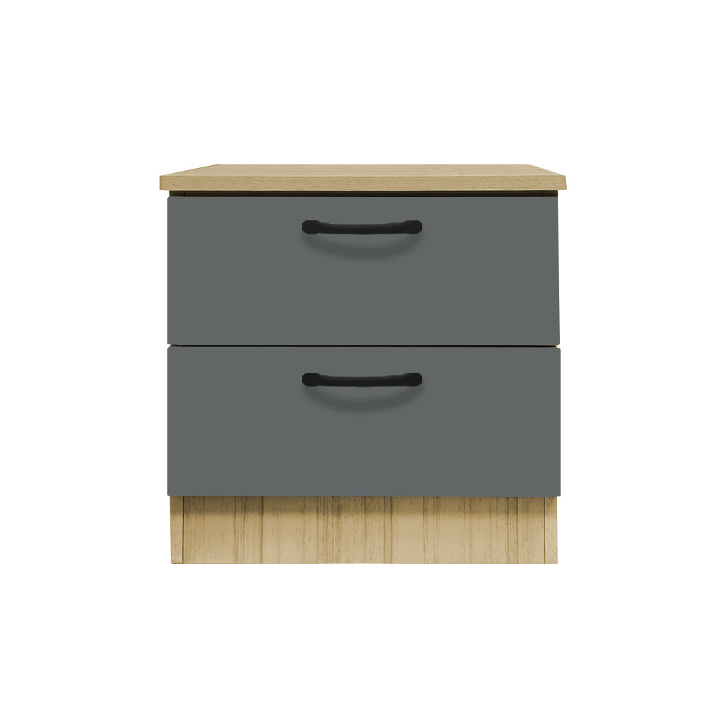 Cocon Premium Bedside Table 2-Drawer Full Laminated Back Panel in 6 Colours