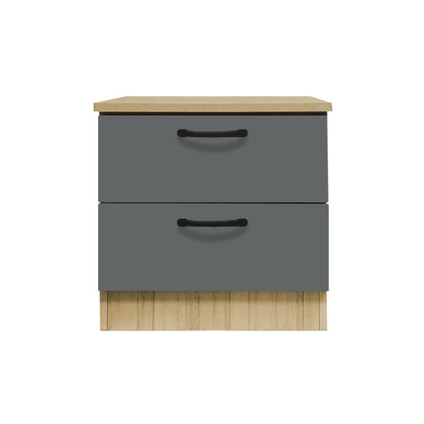 Image of Cocon Premium Bedside Table 2-Drawer Full Laminated Back Panel in 6 Colours