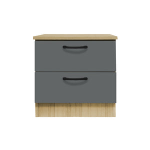 Cocon Premium Bedside Table 2-Drawer Full Laminated Back Panel in 6 Colours