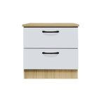 Cocon Premium Bedside Table 2-Drawer Full Laminated Back Panel in 6 Colours