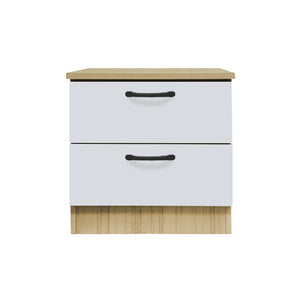 Cocon Premium Bedside Table 2-Drawer Full Laminated Back Panel in 6 Colours